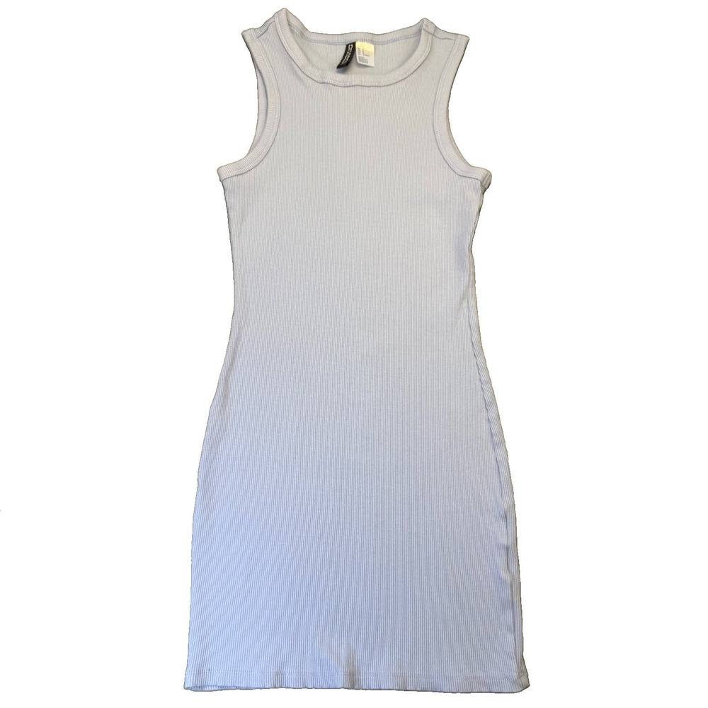 H&M Divided Periwinkle Blue Body Con Tank Dress Size Medium